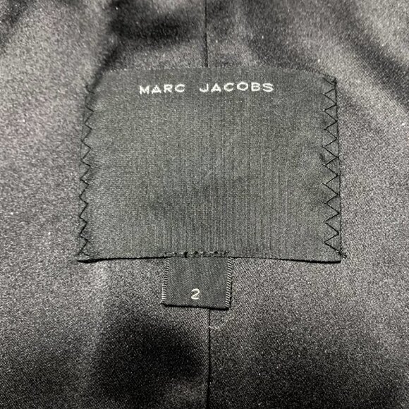 MARC JACOBS Metallic Tweed Coat With Built In Scarf - Picture 11 of 12